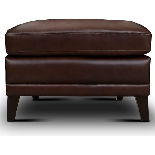 San Paulo Ottoman in Brown Top Grain Leather